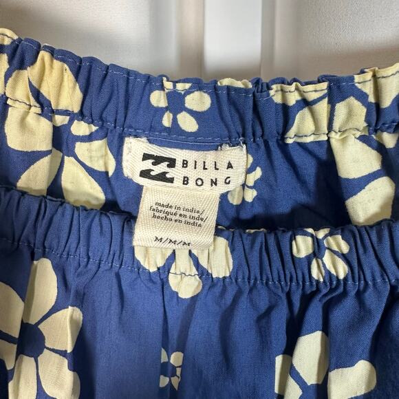 Billabong Love Crush Babydoll Dress Size M Blue Floral Garden‎ Girl - Picture 2 of 6